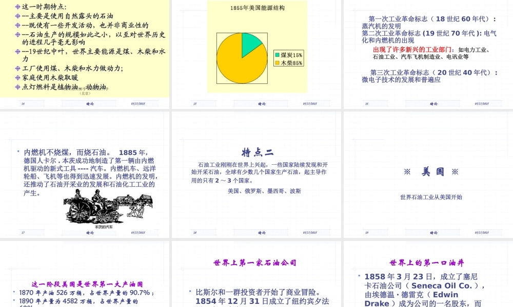 世界石油工业的发展历程(1)