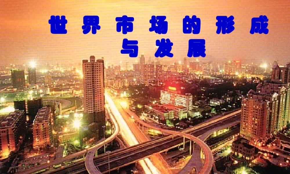 世界市场的形成与发展