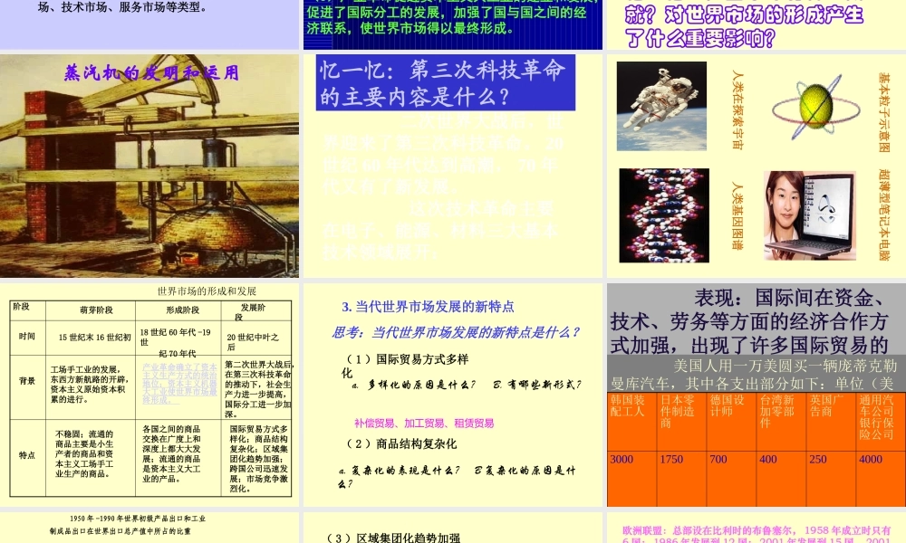 世界市场的形成与发展