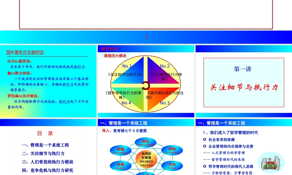 【培训课件】赢在执行--高效执行力研修班