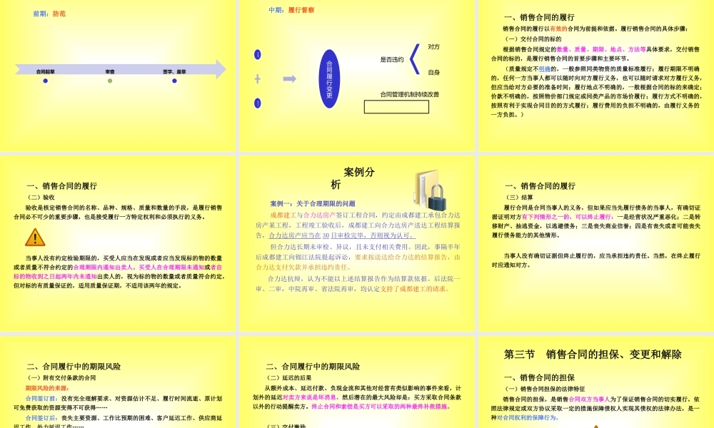 《销售风险管理》第七章销售合同风险排查