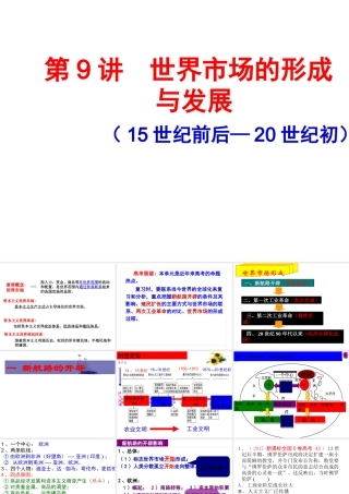 世界市场的形成与发展世界近代史部分