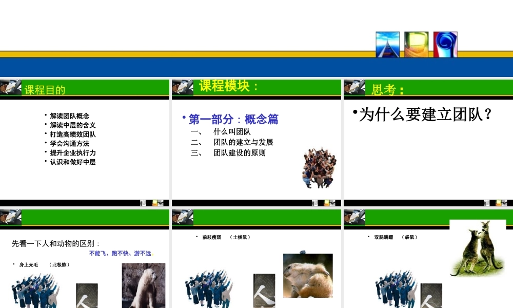 【培训课件】赢在中层-打造高绩效的执行团队