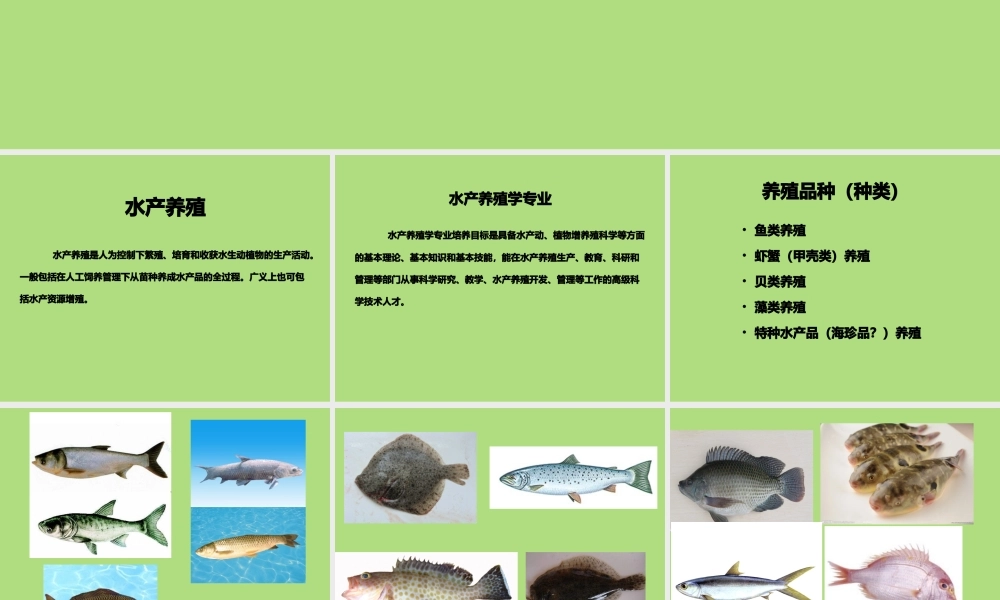 世界水产养殖业发展趋势
