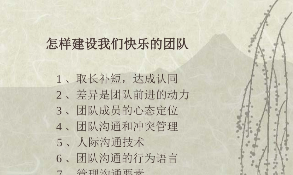 【培训课件】怎样建设我们快乐的团队