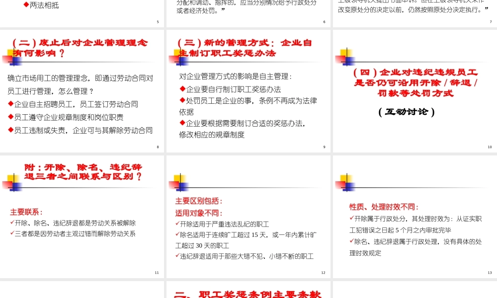 《新法下员工奖惩与风险管理》课程培训教材
