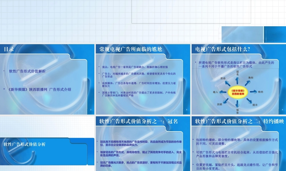《新华频媒》陕西联播网特殊形式广告产品