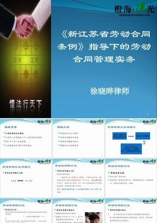 《新江苏省劳动合同条例》指导下的劳动合同管理实务