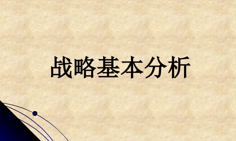 【培训课件】战略基本分析