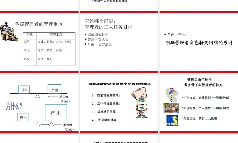 《新任经理全面管理技能提升》资料