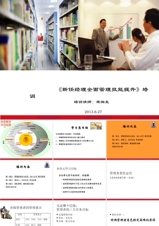 《新任经理全面管理技能提升》资料