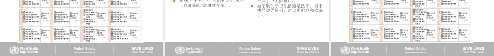 世界卫生组织手卫生宣教课件(结合视频)