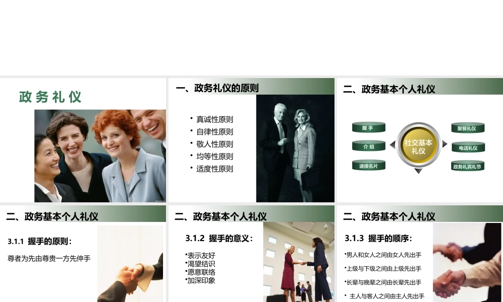 【培训课件】政务礼仪与沟通技巧