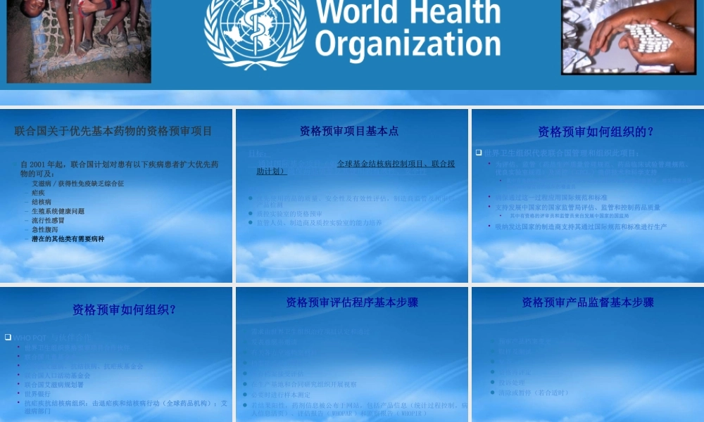 世界卫生组织资格预审项目