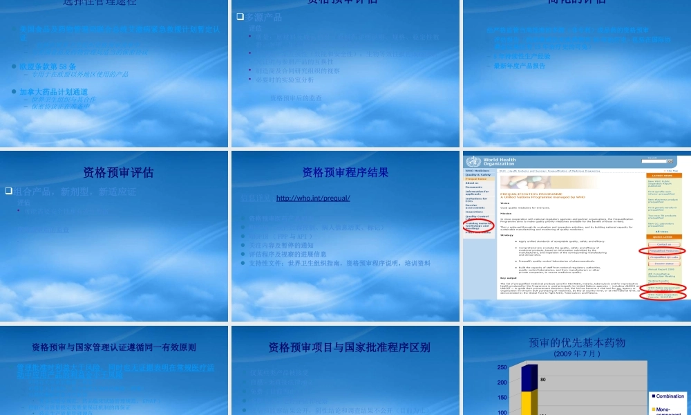 世界卫生组织资格预审项目