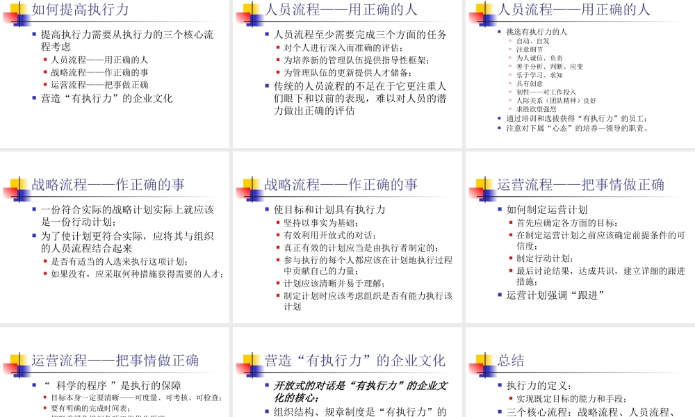 【培训课件】执行力与管理实践