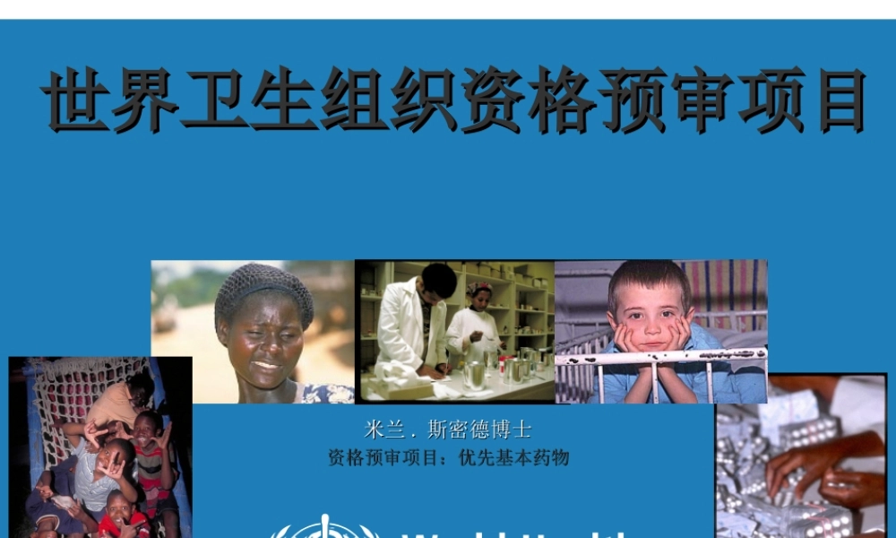世界卫生组织资格预审项目研讨