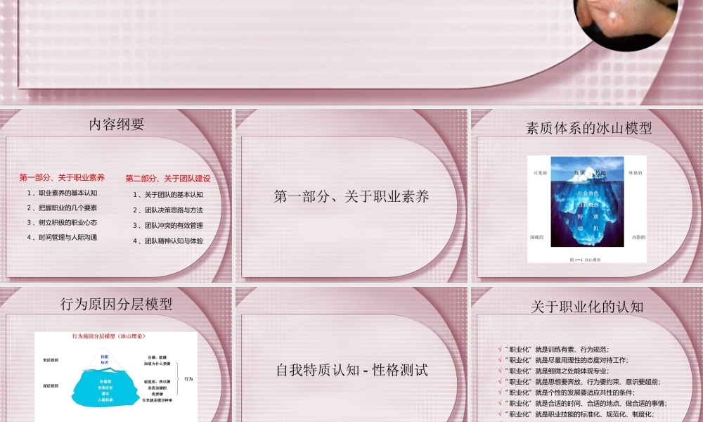 【培训课件】职业素养与团队建设