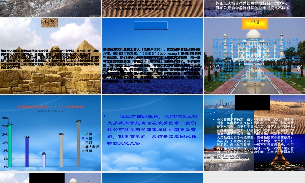 世界文化习俗概况