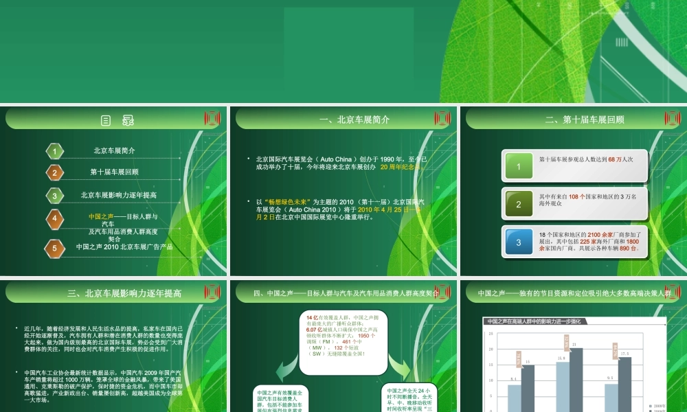 【培训课件】中国之声XXXX北京车展广告招商方案