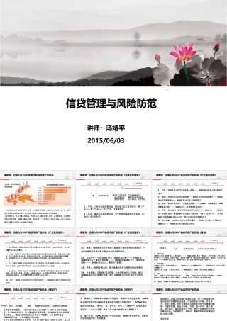 《信贷管理与风险防范》-汤婧平