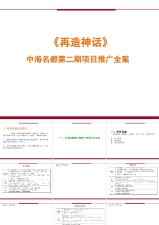 【培训课件】中海名都第二期项目推广全案