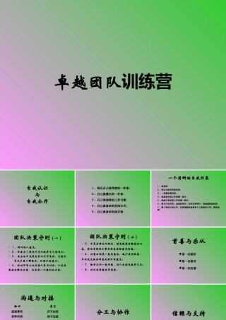 【培训课件】卓越团队训练营