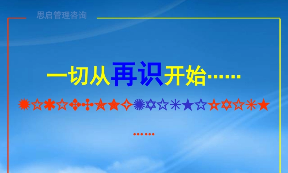 世界五百强的目标管理课件