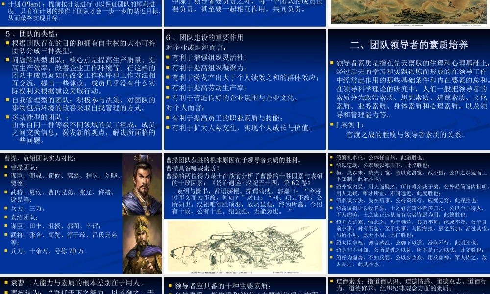 【培训课件】组织团队建设与领导艺术修炼