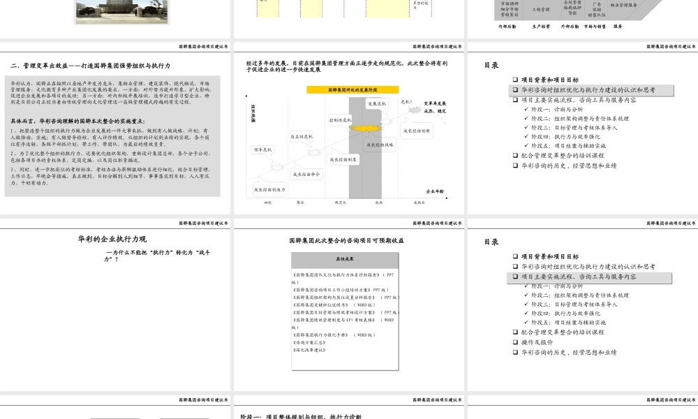 【培训课件】组织优化与执行力建设咨询项目建议书