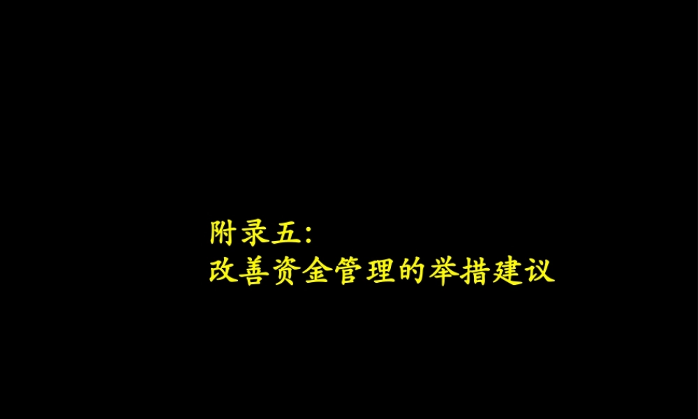 【企业案例】某咨询广电5_改善资金管理举措