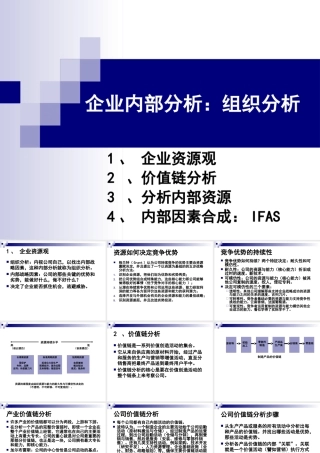 【企业案例】企业内部分析-组织分析