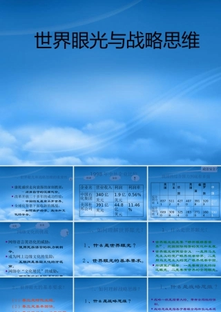世界眼光与战略思维