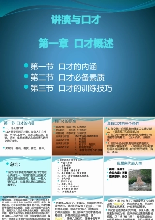 《演讲与口才》第一章口才概述