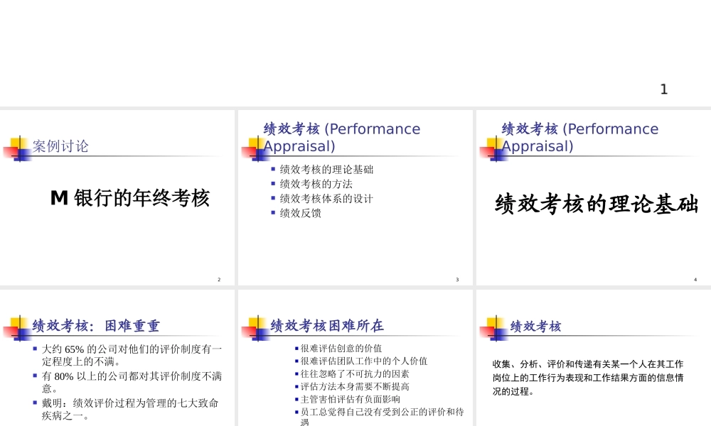 【企业文化】第7章绩效考核