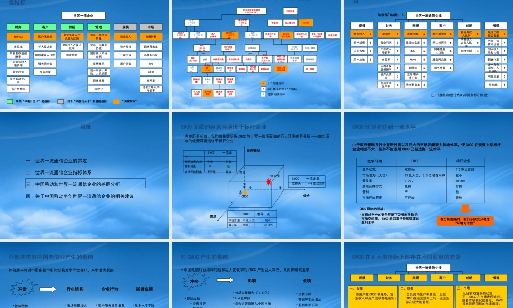 世界一流电信企业标杆体系和差距分析报告