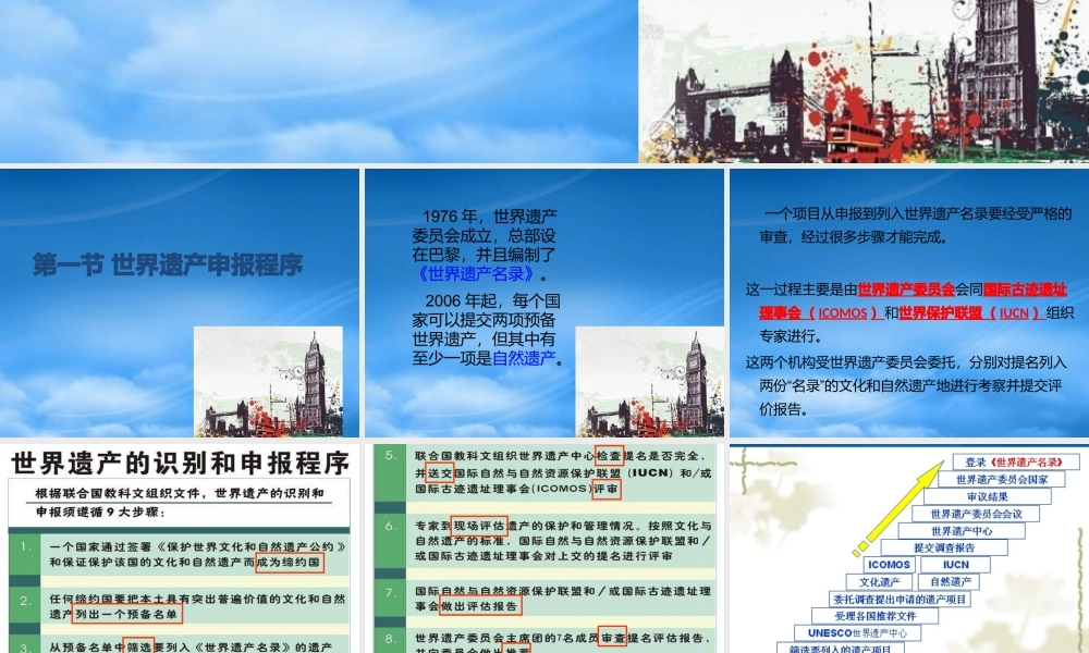 世界遗产申报与评审概述