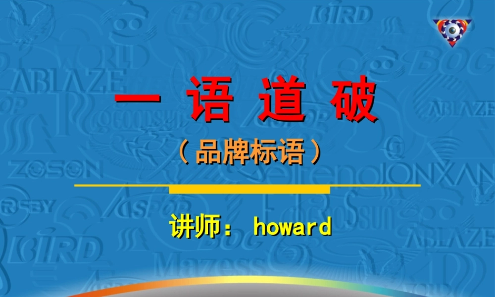 《一语道破》品牌标语演讲