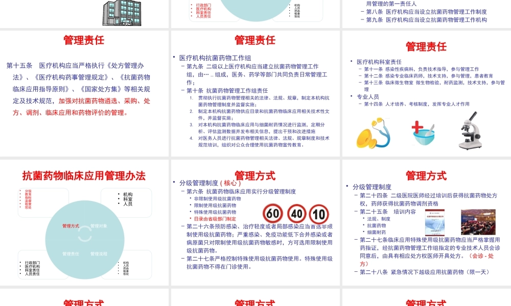 《医疗机构抗菌药物管理办法》finalversion