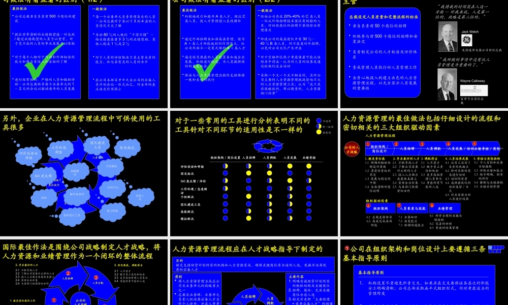 【人力资源管理流程最佳做法及诊断】