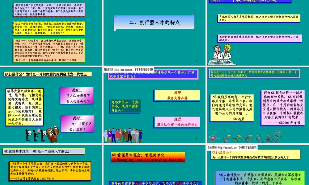 世界优秀企业的执行原则