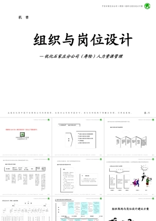 【实例】机密资料：咨询公司为平安保险石家庄分公司做的组织与岗位设计