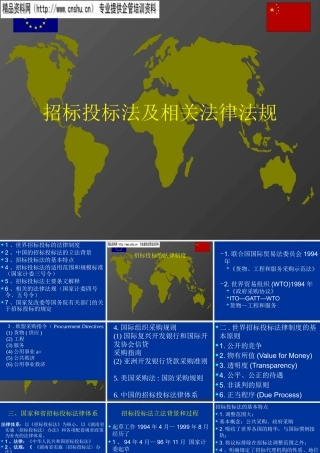 世界招标投标法律制度的基本原则