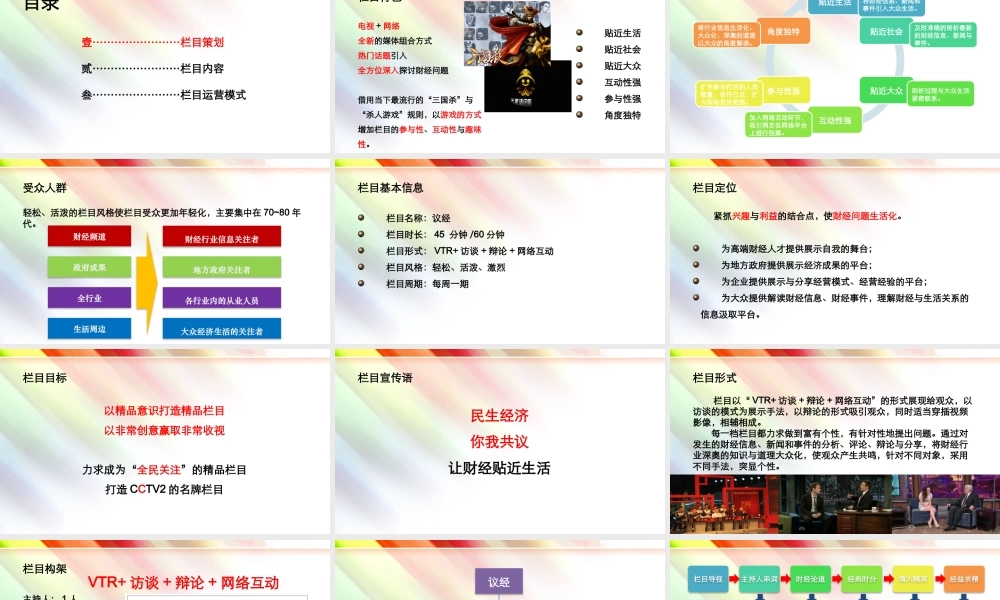 《议经》__CCTV2财经频道栏目策划方案(1013最终版)