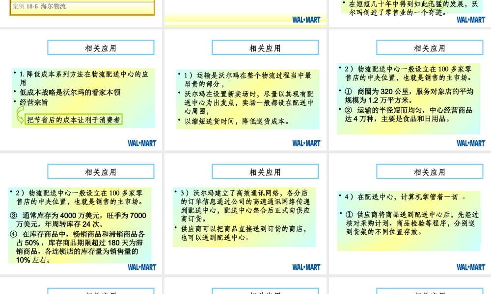 世界知名企业物流分析课件