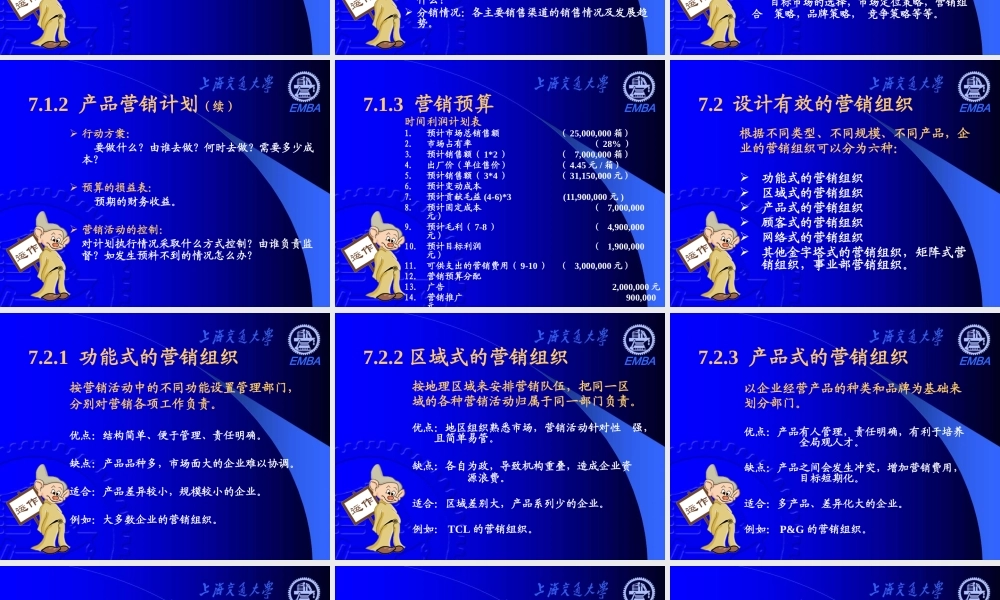 《营销分析与决策》——第七章运作