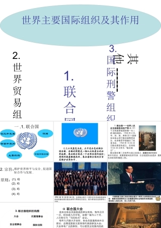 世界主要国际组织