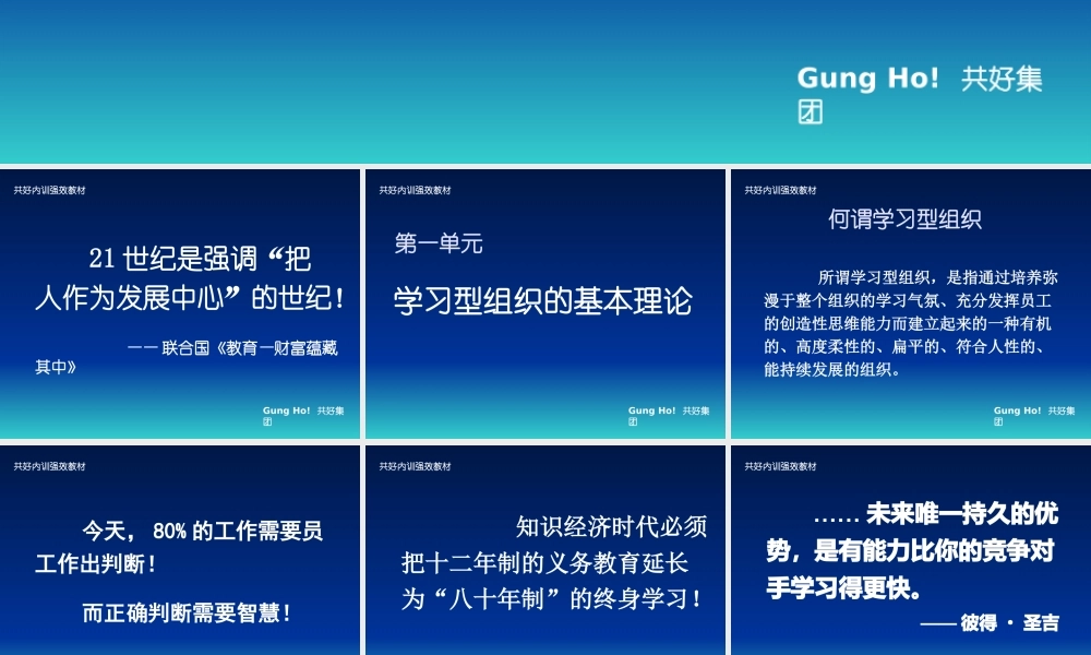 【团队培训】学习型组织创建