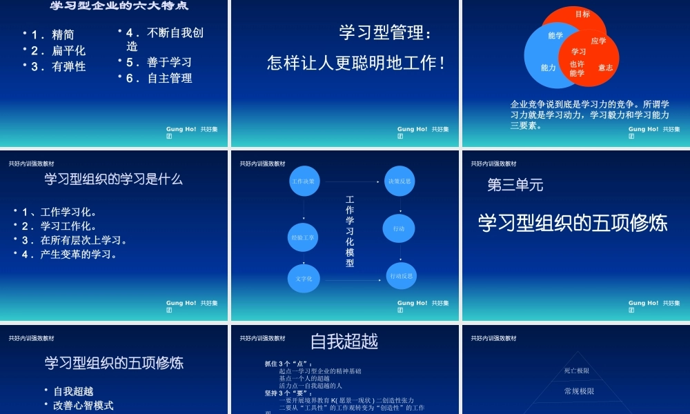 【团队培训】学习型组织创建