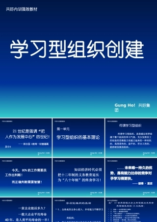 【团队培训】学习型组织创建